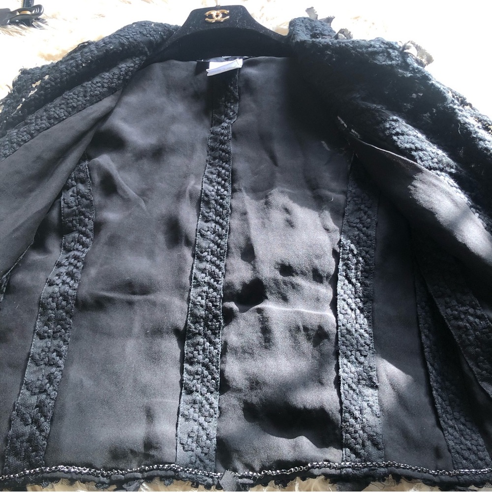 COPY - Chanel 05C black mesh lace jacket skirt suit 36 - Picture 10 of 16